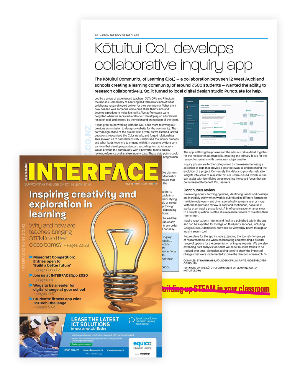 Kōtuitui Inquiry app article in Interface Magazine
